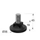 ADJUSTABLE LEVELER M10x29 / H.48 / D.40 / BLACK